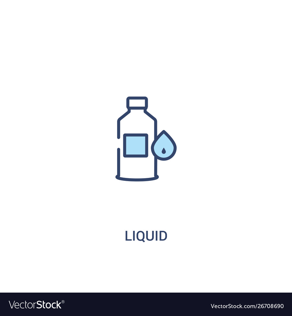 Liquid concept 2 colored icon simple line element Vector Image Liquid concept 2 colored icon simple line element