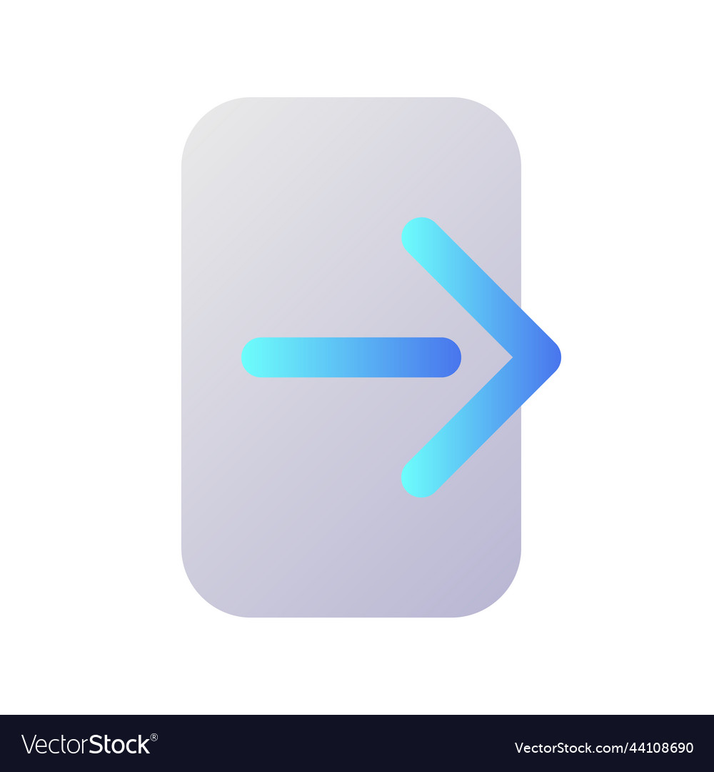 Logout pixel perfect flat gradient two-color ui vector image Logout pixel perfect flat gradient two-color ui