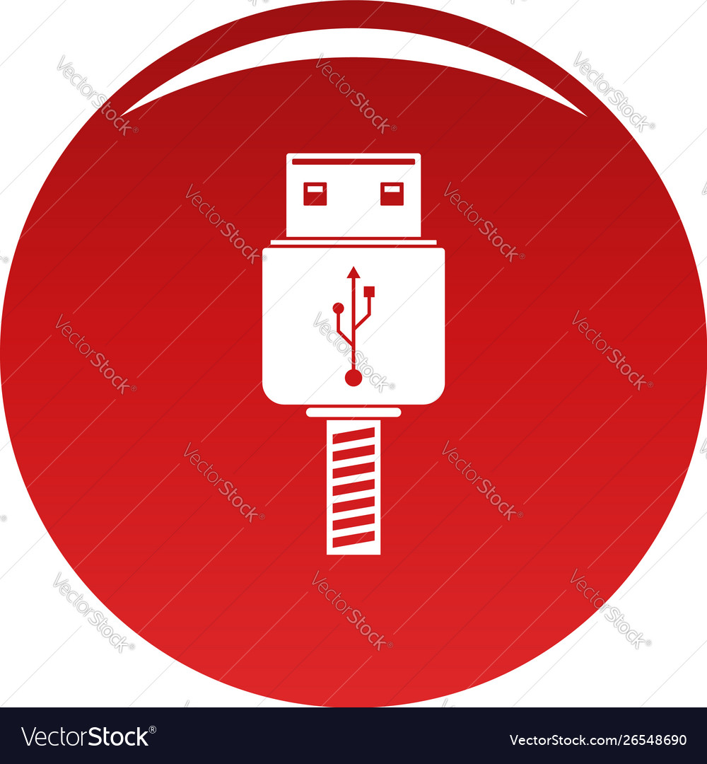 Memory flash drive icon red Royalty Free Vector Image