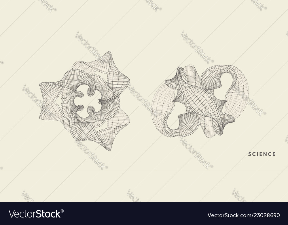 Molecular grid 3d technology style with particle vector image Molecular grid 3d technology style with particle