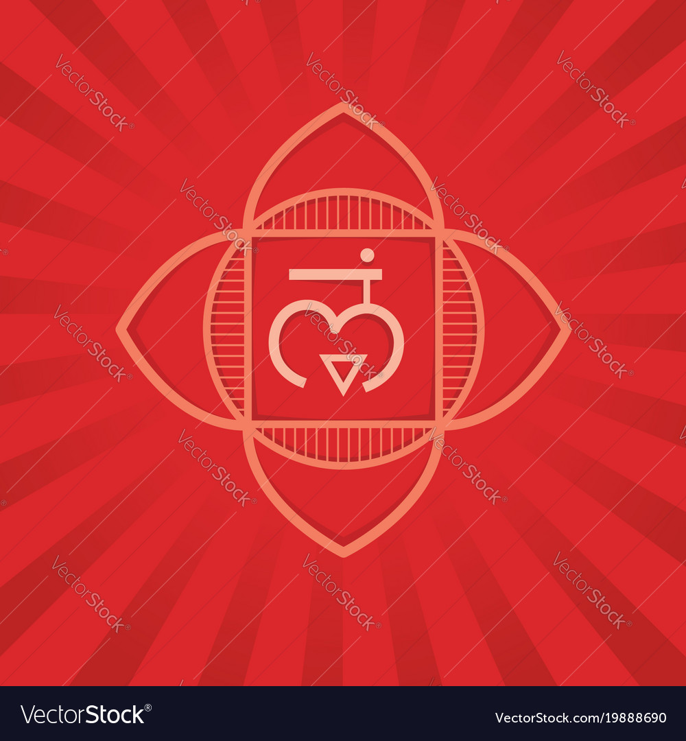 Muladhara - the first primary chakra Royalty Free Vector