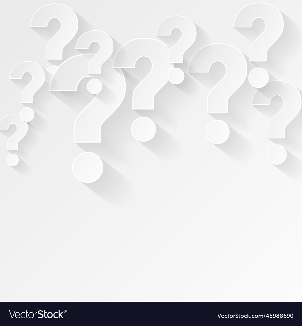 White question mark background in minimal style