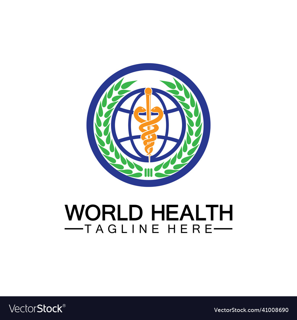 World health logo design template