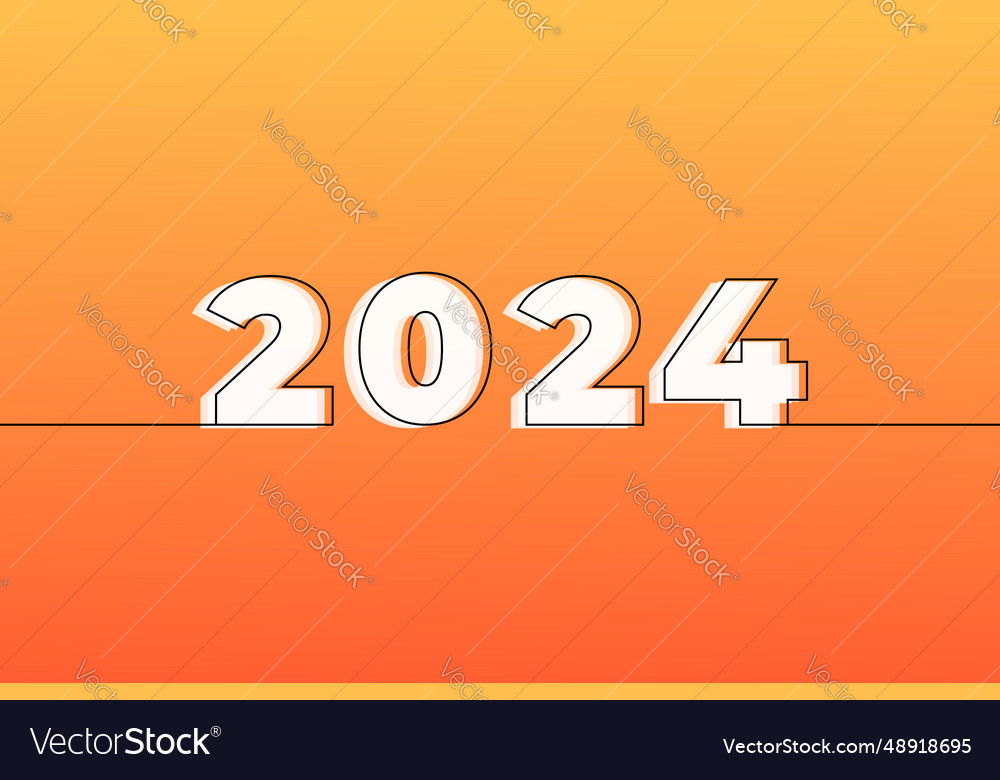 2024 number with pattern shapes for happy new year