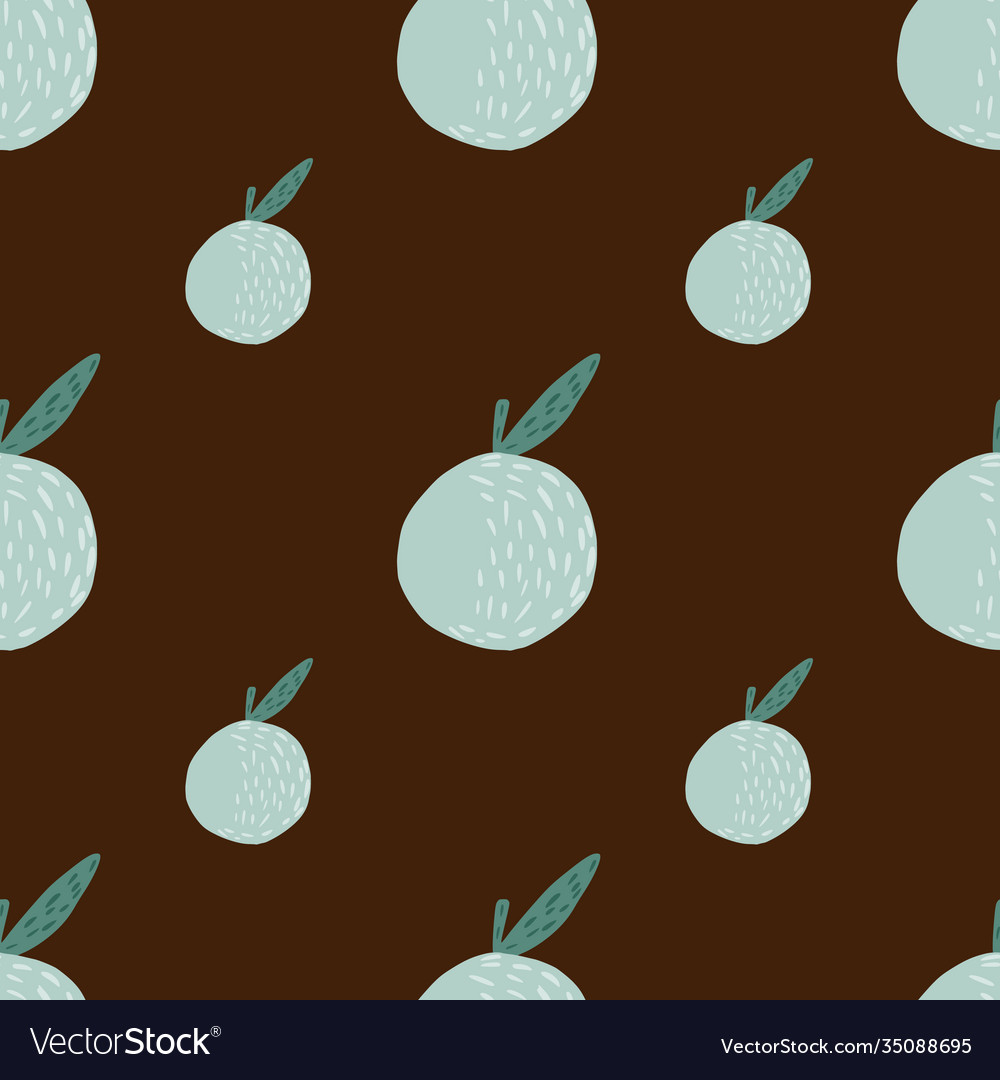 Abstract seamless doodle apple silhouettes