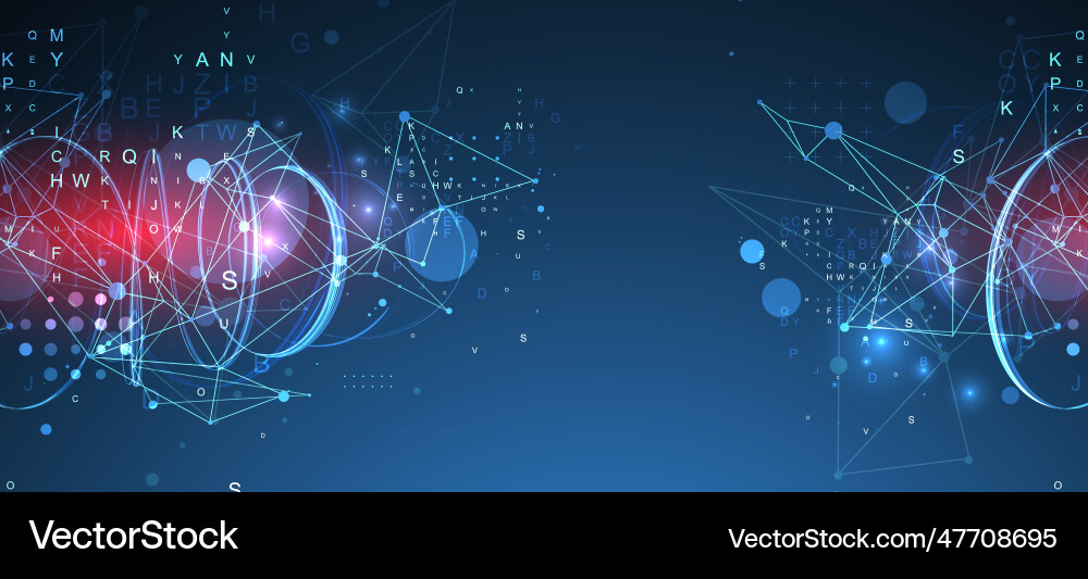 Abstract swirling lines with plexus effect Vector Image