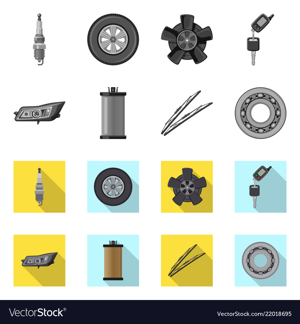 Auto and part sign vector image Auto and part sign