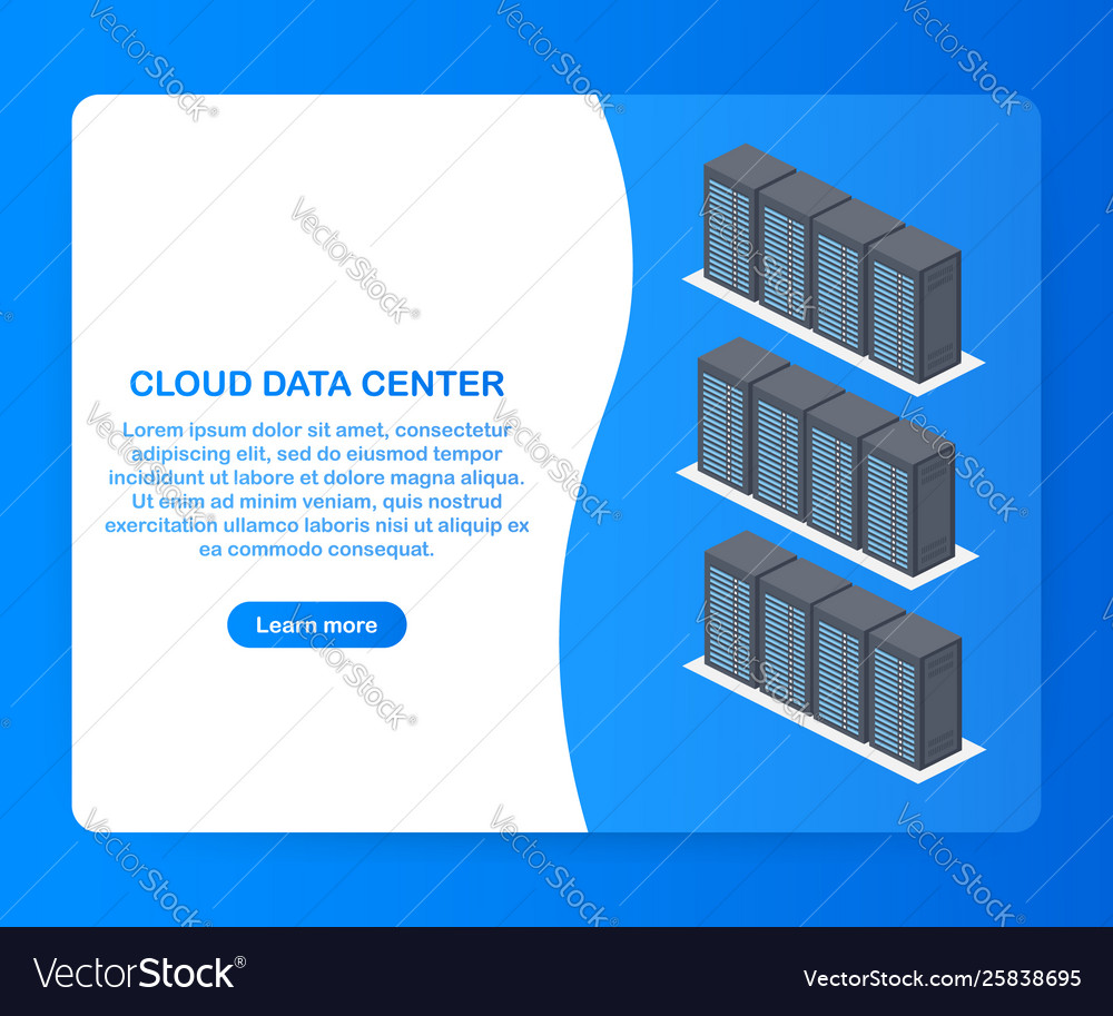 Cloud data center concept header design