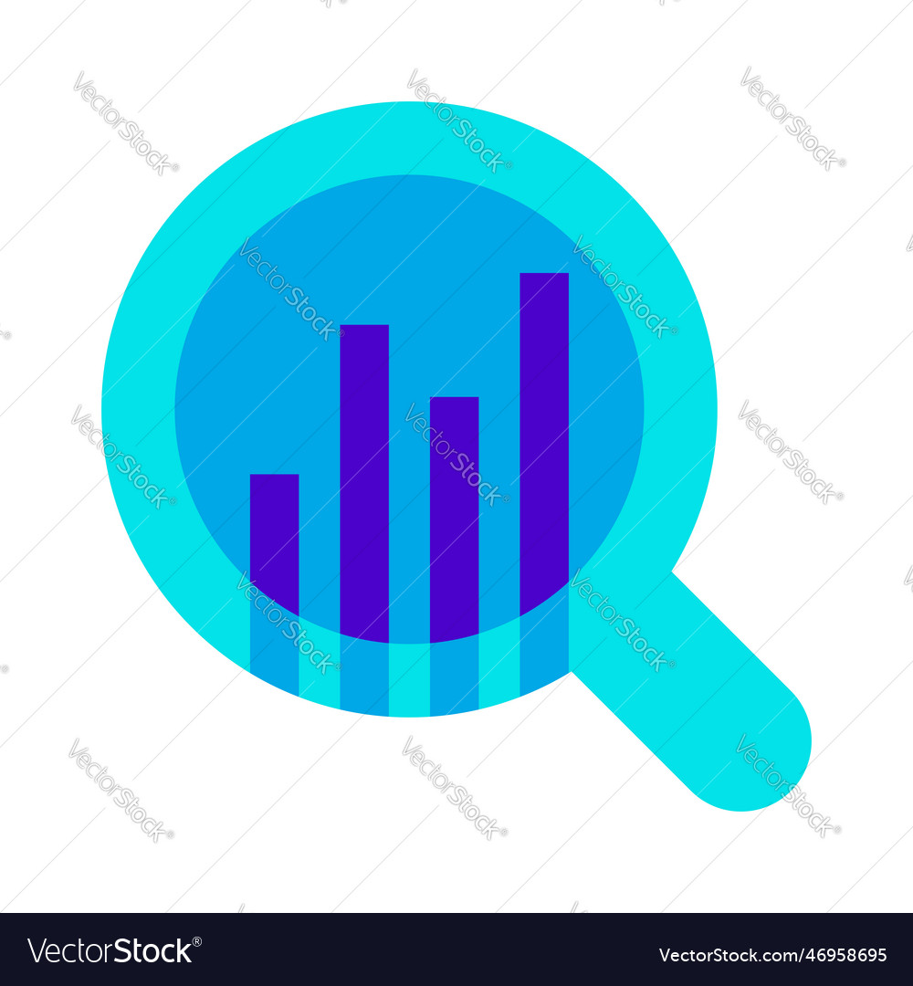 Data analytic searching button blue icon