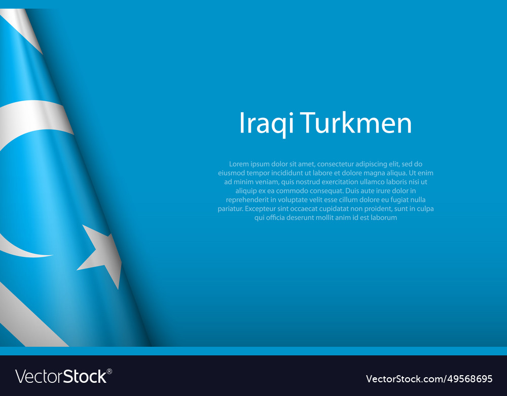 Flag of iraqi turkmen ethnic group isolated