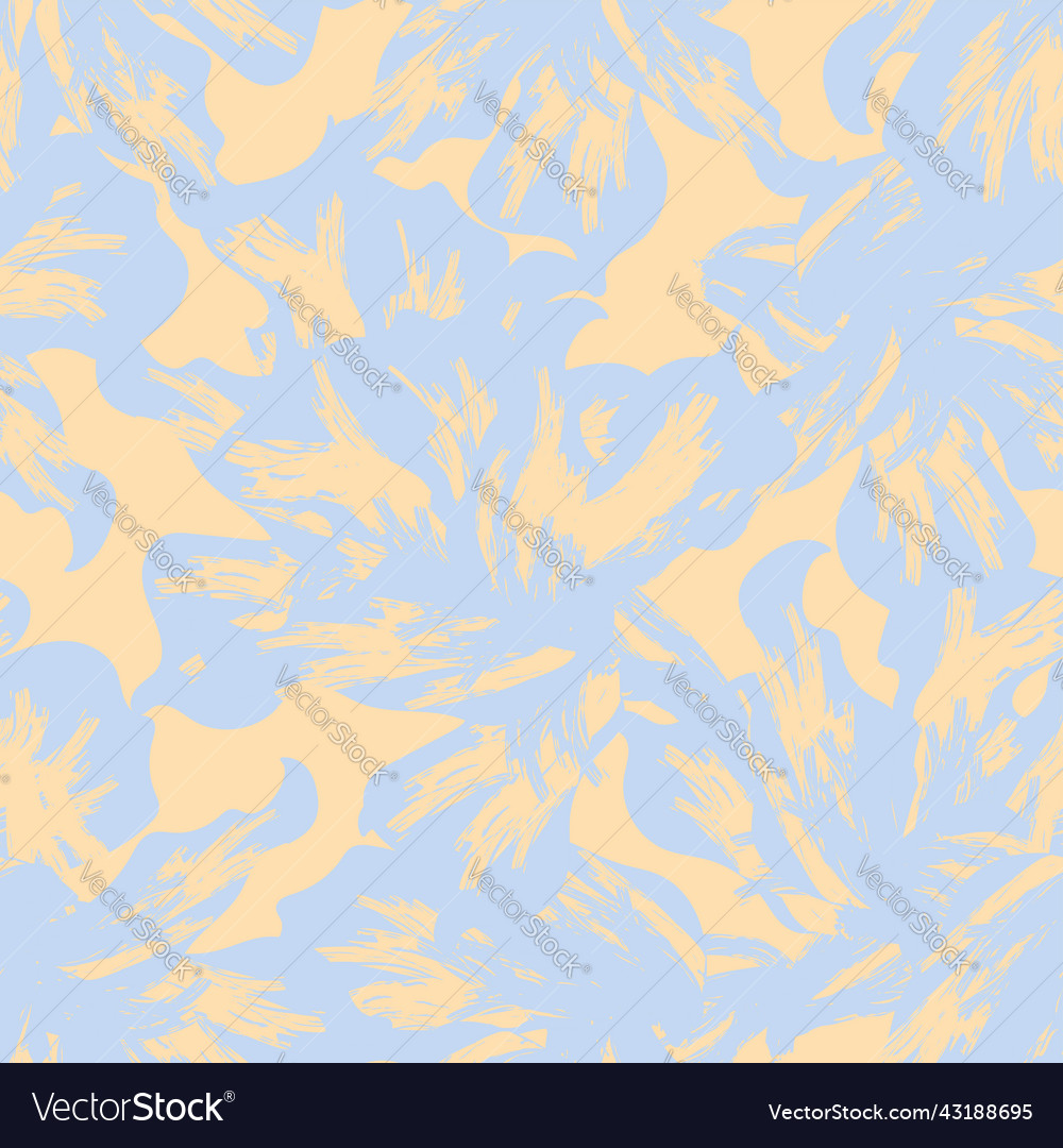 Floral Brush Strokes Seamless Pattern Design Vector Image