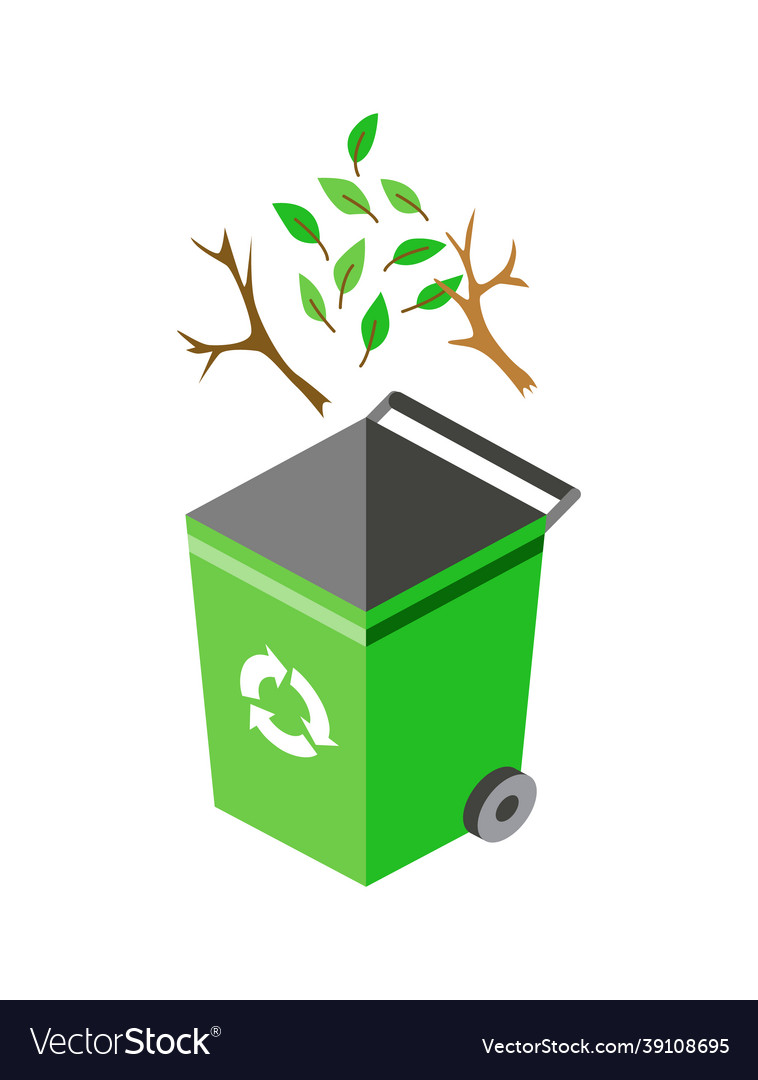 Mülleimer zum Sortieren von Recyclingelementen vector image Mülleimer zum Sortieren von Recyclingelementen