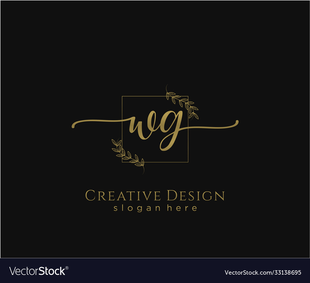 Ursprüngliche wg Schönheit Monogramm und elegantes Logo Design