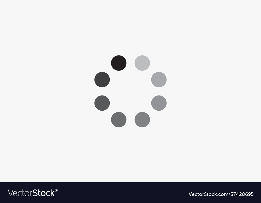 Loading buffering isolated on white background vector image Loading buffering isolated on white background