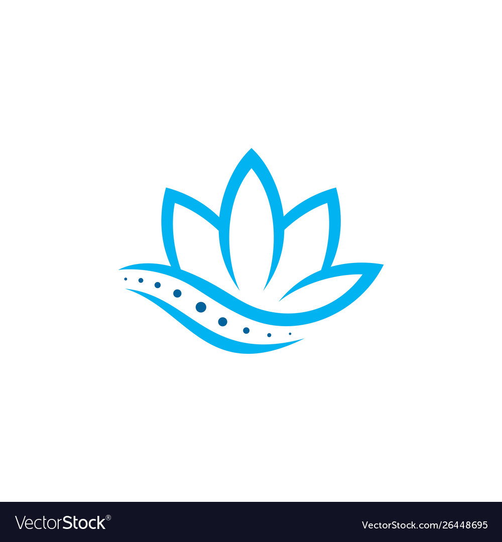 Lotus chiropractic logo spine spinal care icon vector image Lotus chiropractic logo spine spinal care icon