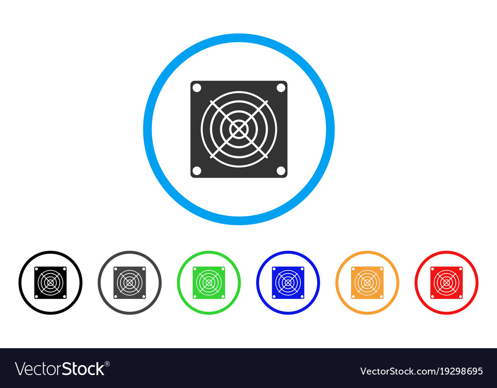 Mining asic device rounded icon