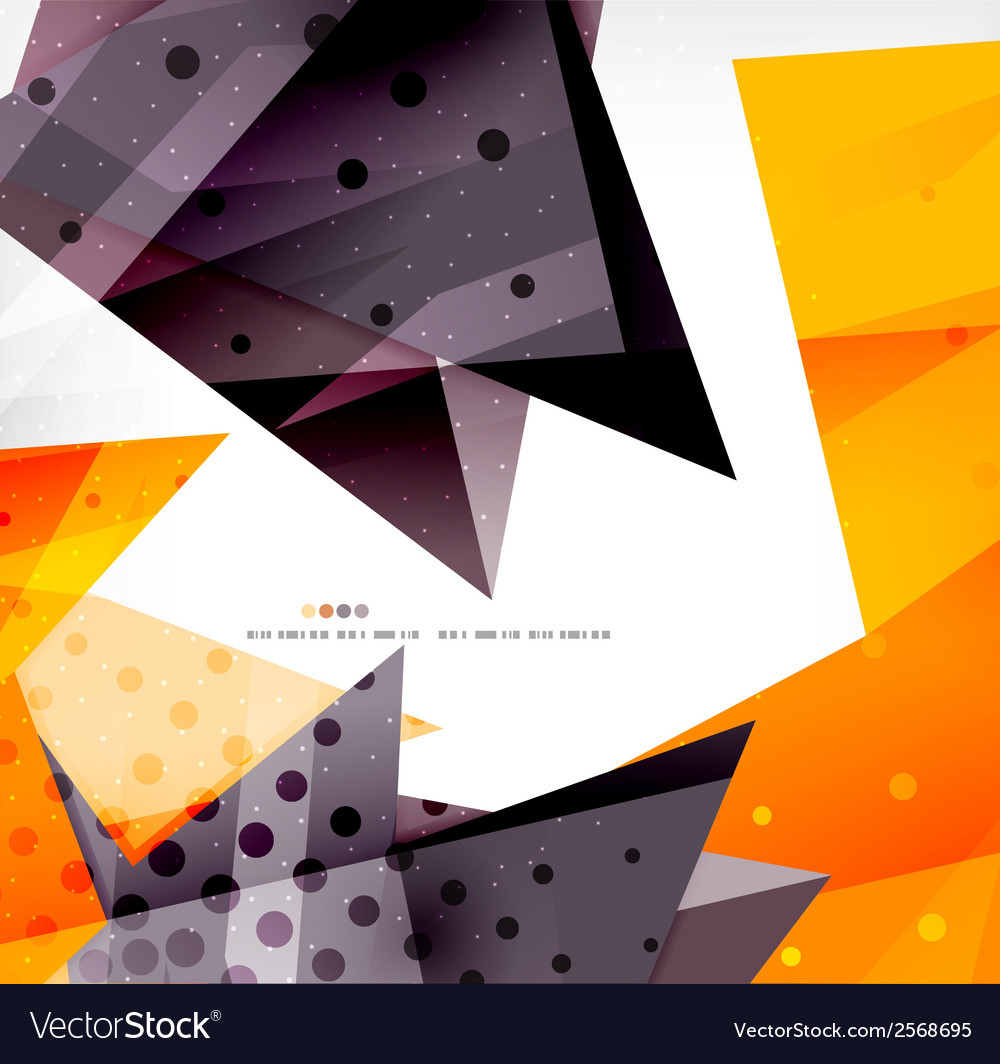 Modern 3d glossy overlapping triangles
