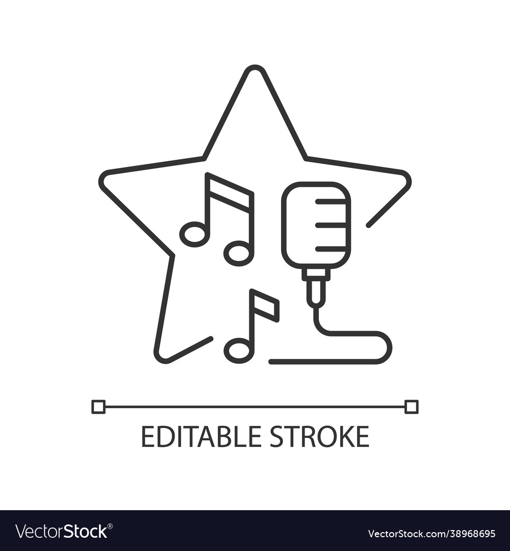 Open Microphone Icon - Linear Style