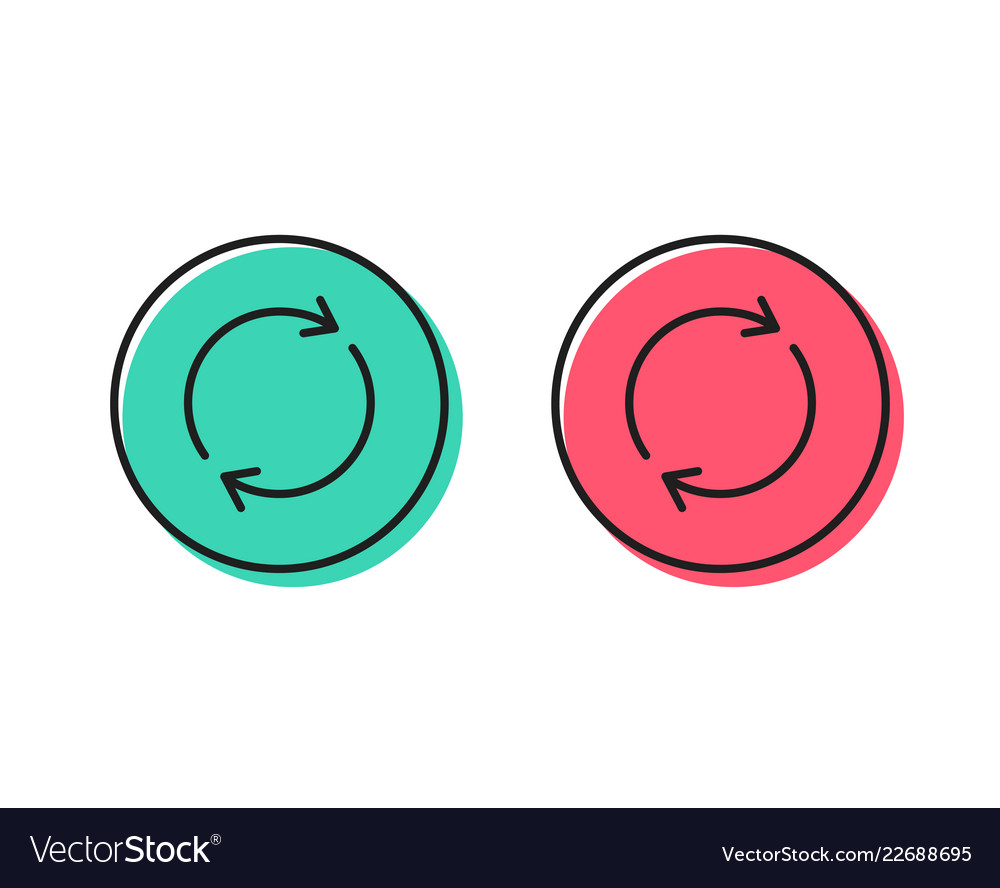 Refresh line icon rotation arrow sign