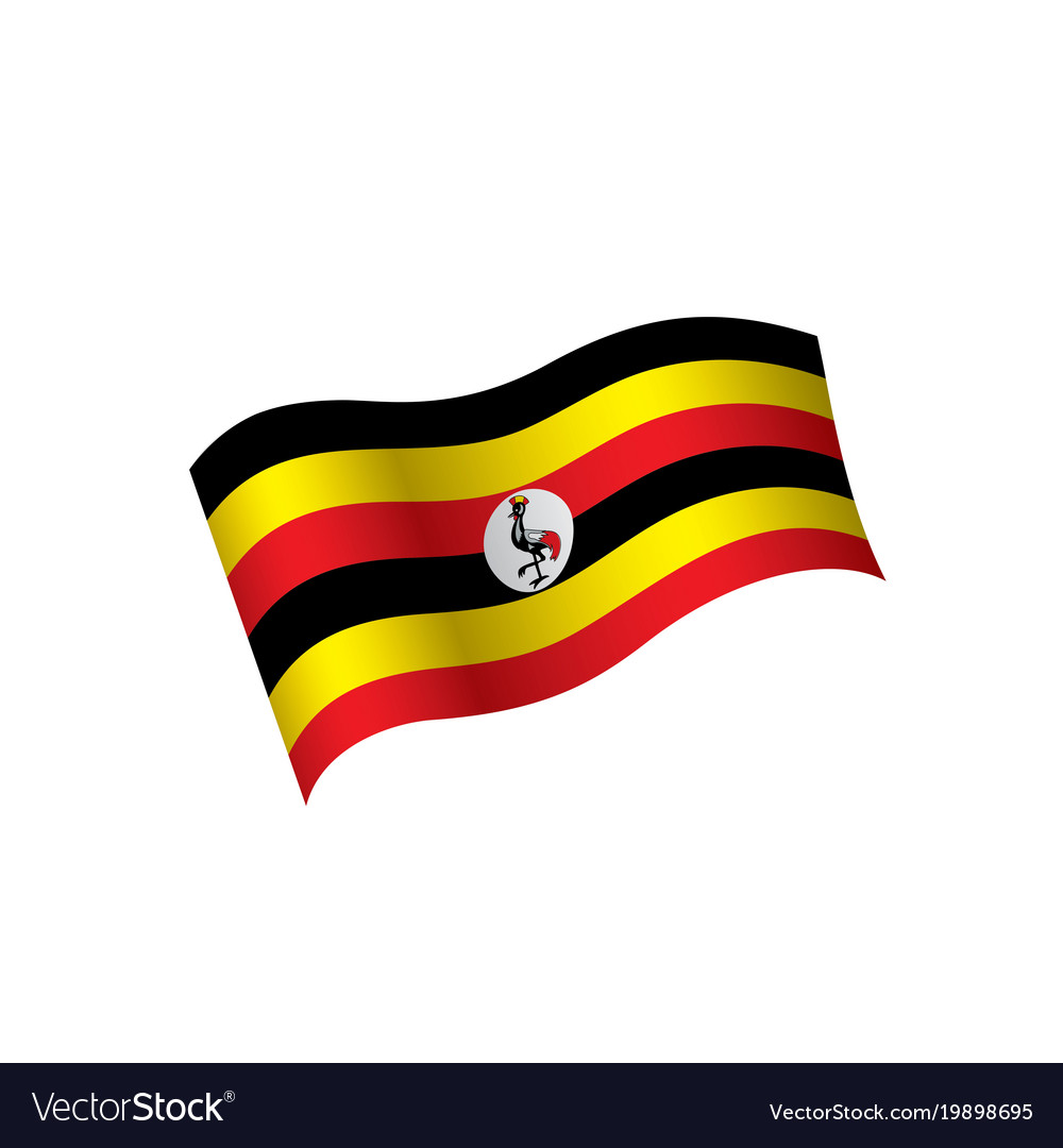 Uganda flag Royalty Free Vector Image - VectorStock