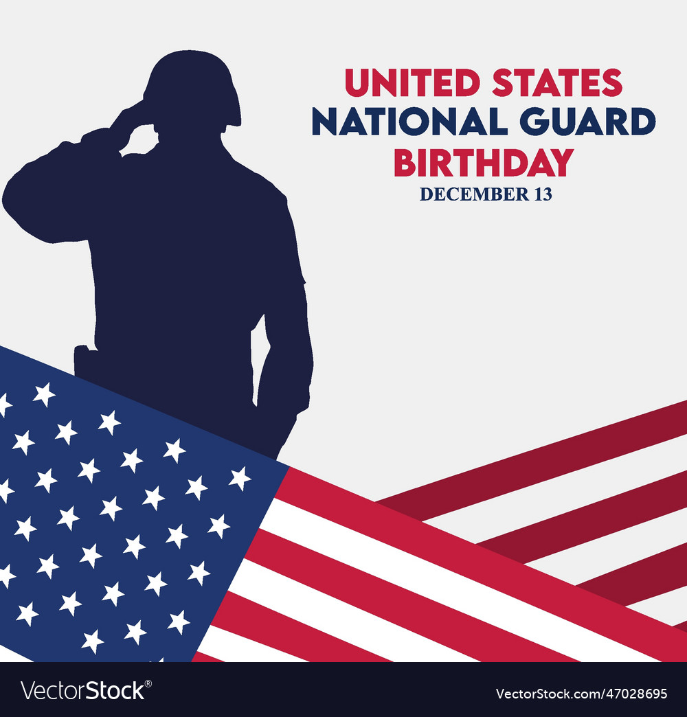 United states national guard birthday Royalty Free Vector