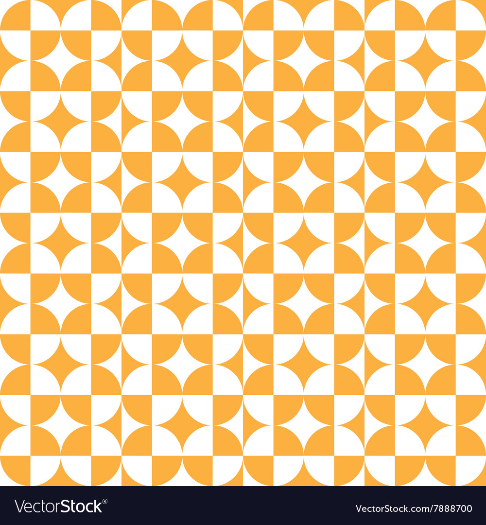 Abstract circle square pattern orange