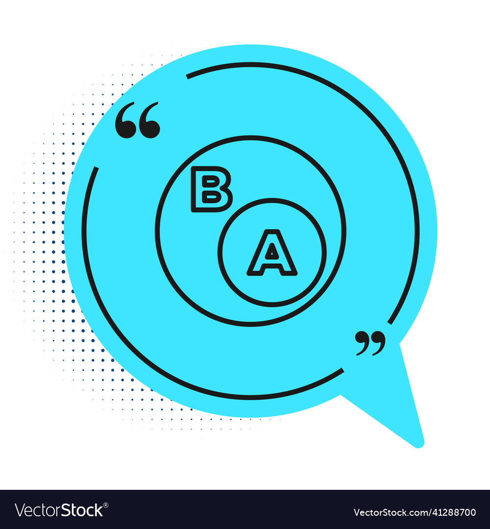 Black line subsets mathematics a is subset of b