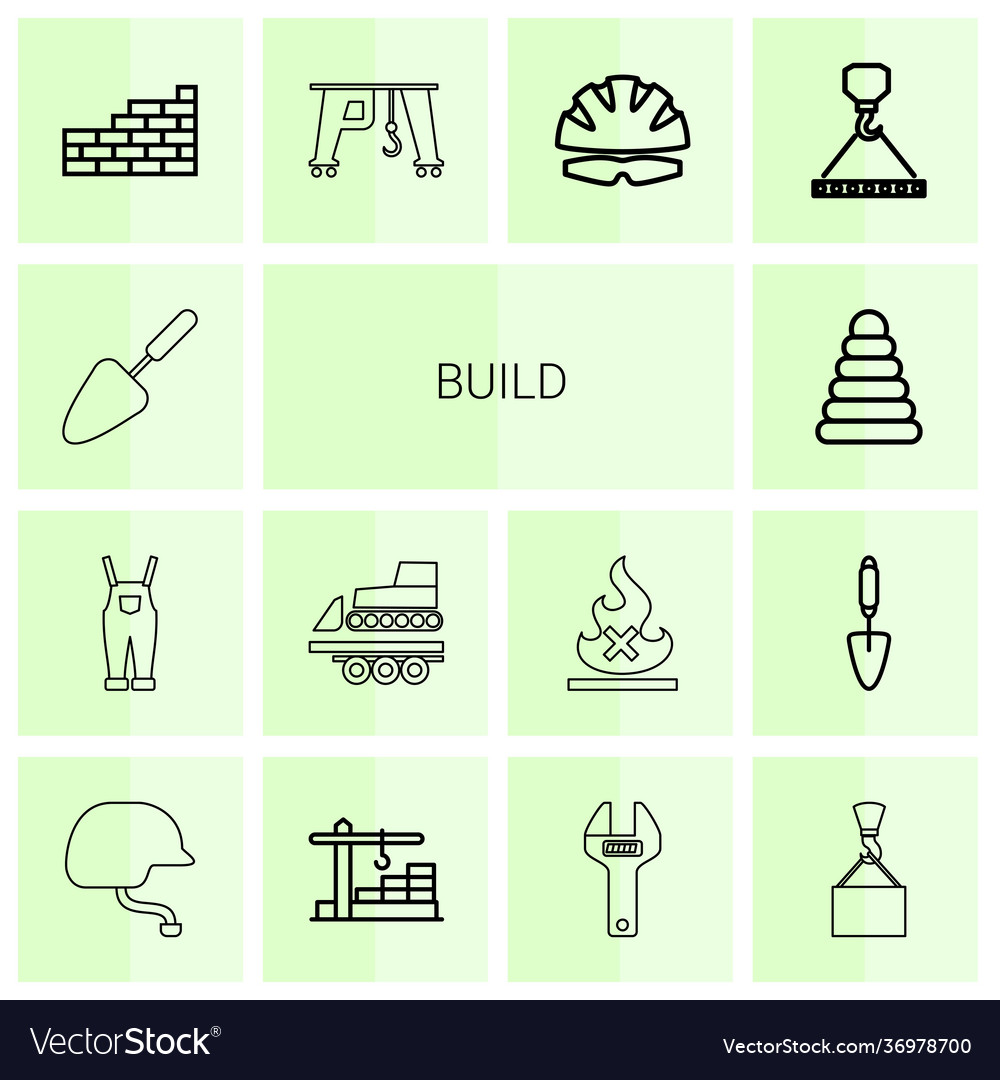 Build icons Royalty Free Vector Image - VectorStock