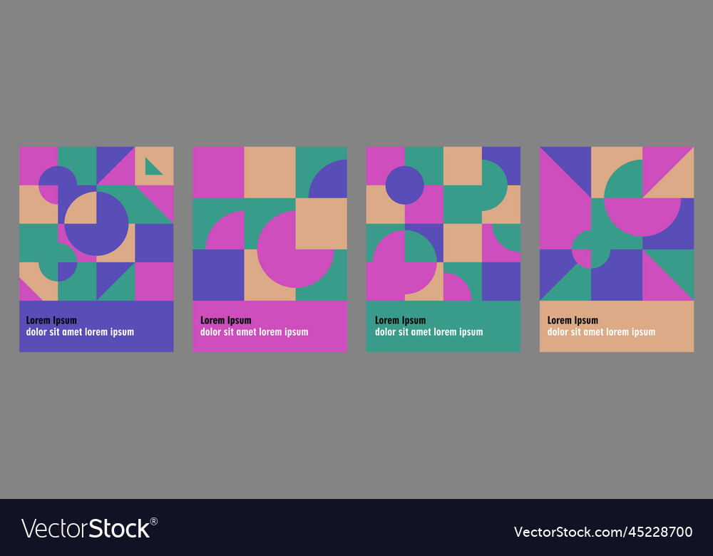 Colorful geometric shapes for background gift card