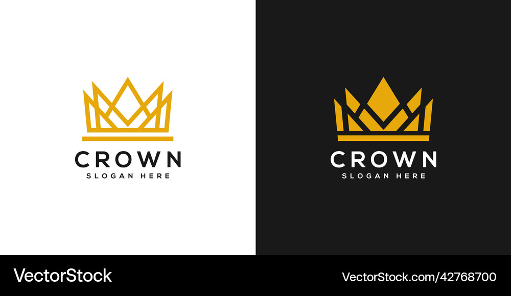 Crown logo design template Royalty Free Vector Image