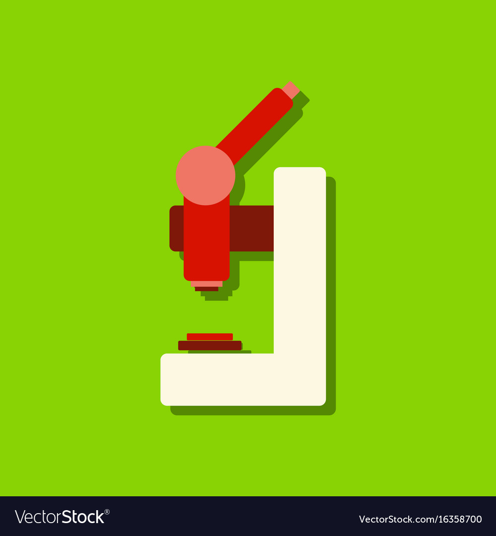 Flat icon design collection laboratory microscope