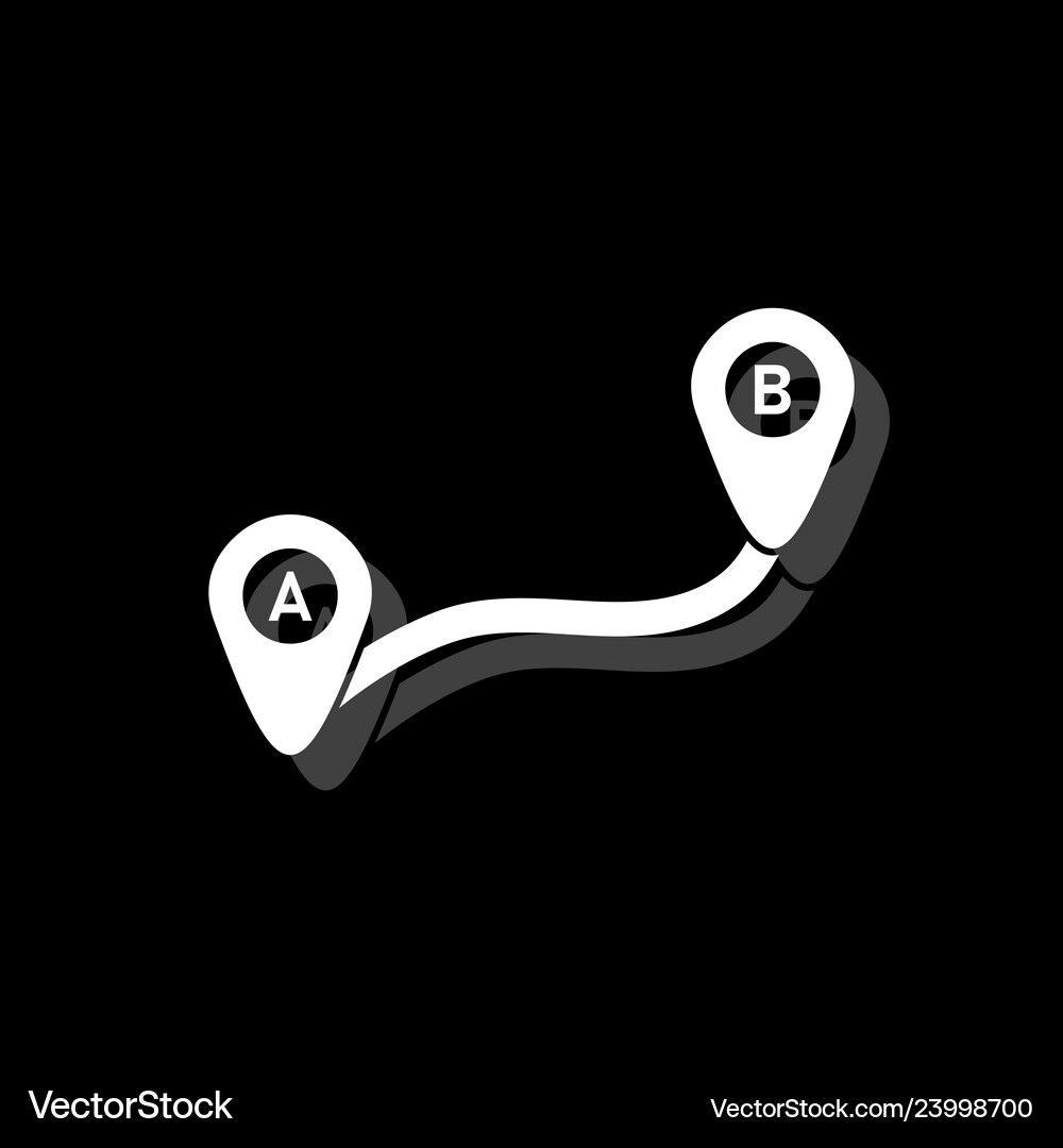 Gps icon flat Royalty Free Vector Image - VectorStock