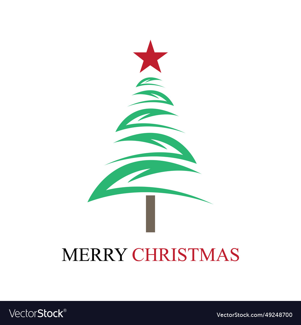 Merry christmas logo or symbol template design Vector Image