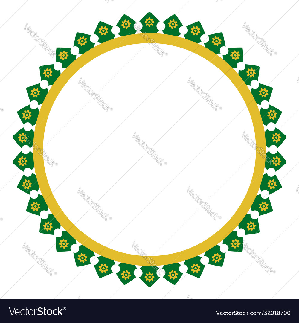 Seamless circle decoration traditional house