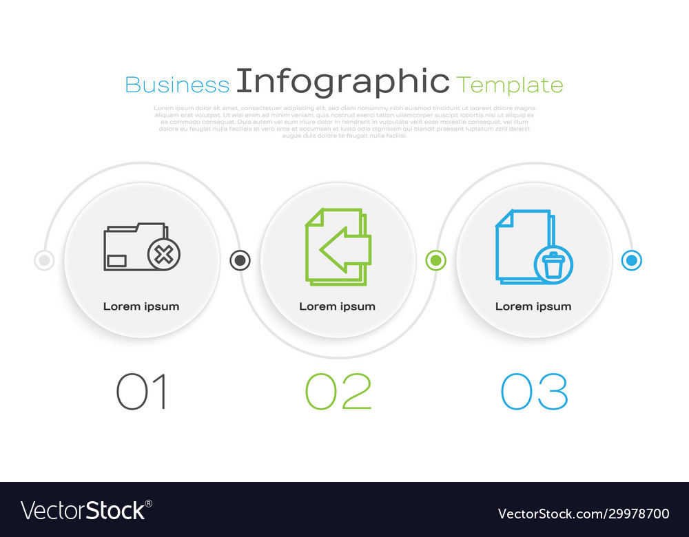 Set line delete folder next page arrow vector image Set line delete folder next page arrow