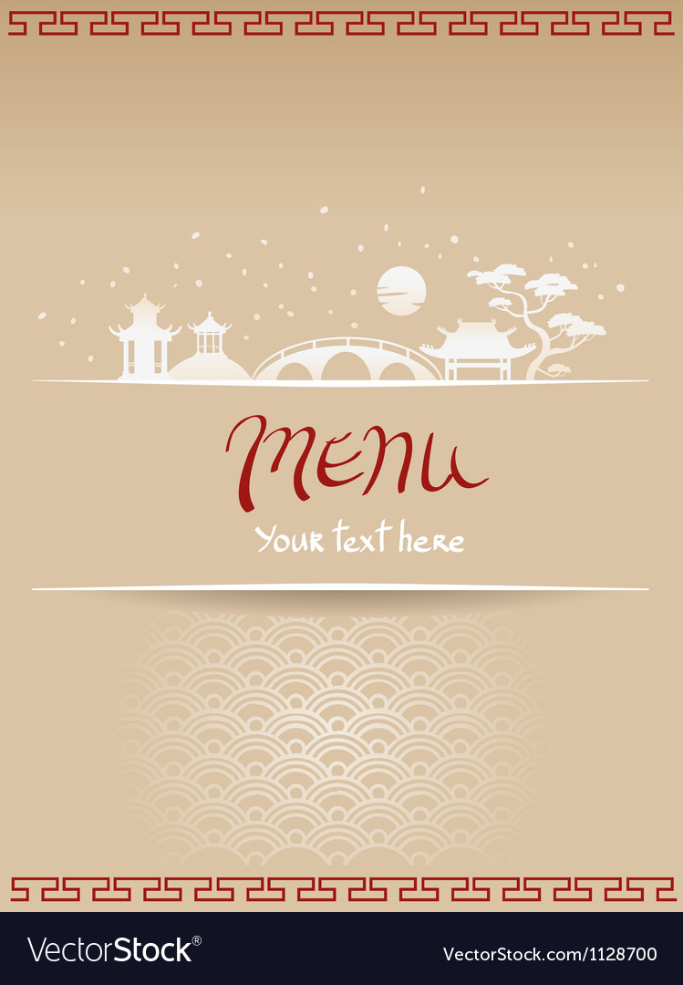 Template design of asian menu