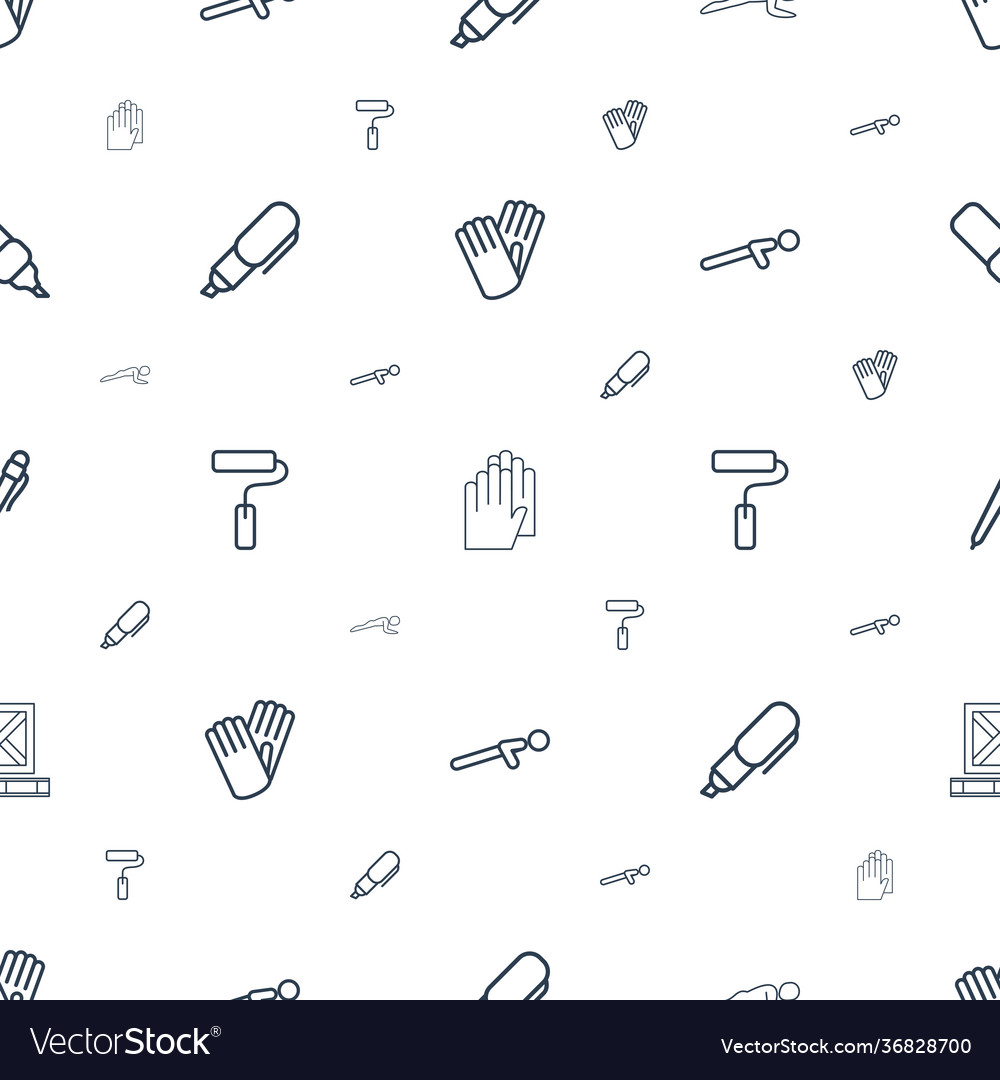 Working icons pattern seamless white background