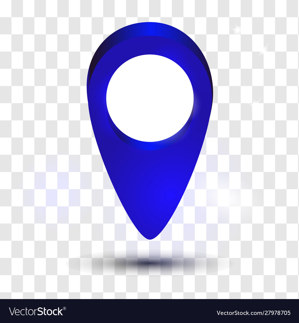 3d map pointer pin isolated on white background