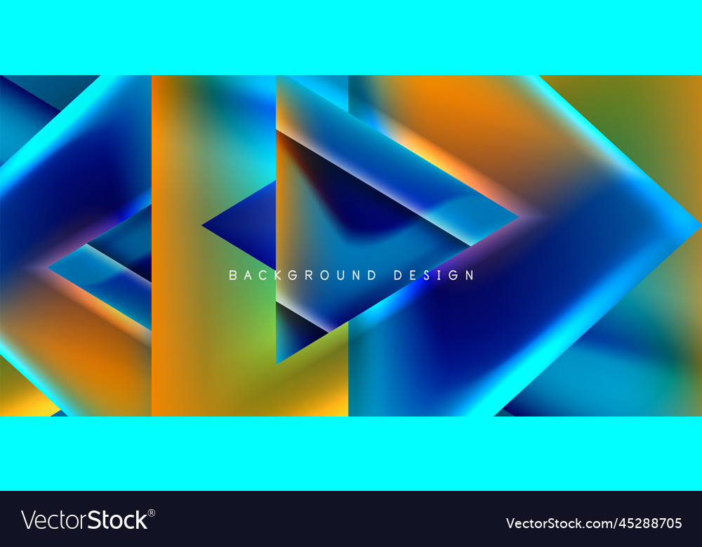 Abstract Background With Overlapping Triangles Vector Image