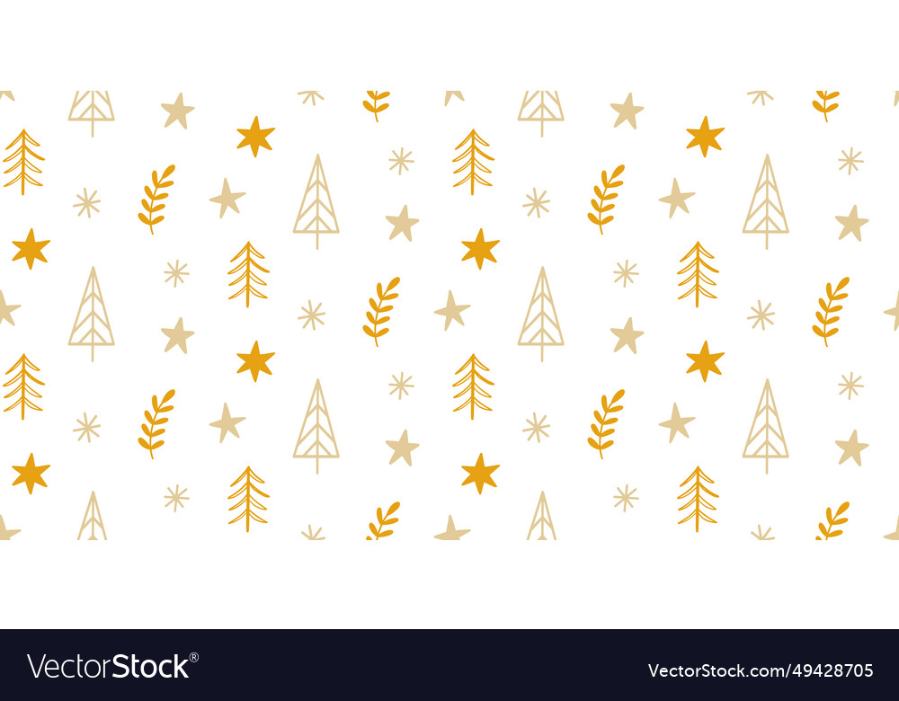 Christmas trees seasonal seamless pattern