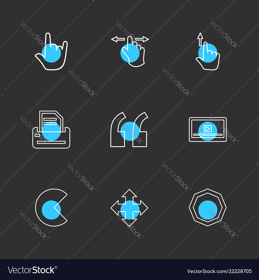 Commas dot slash hands pointer arrows
