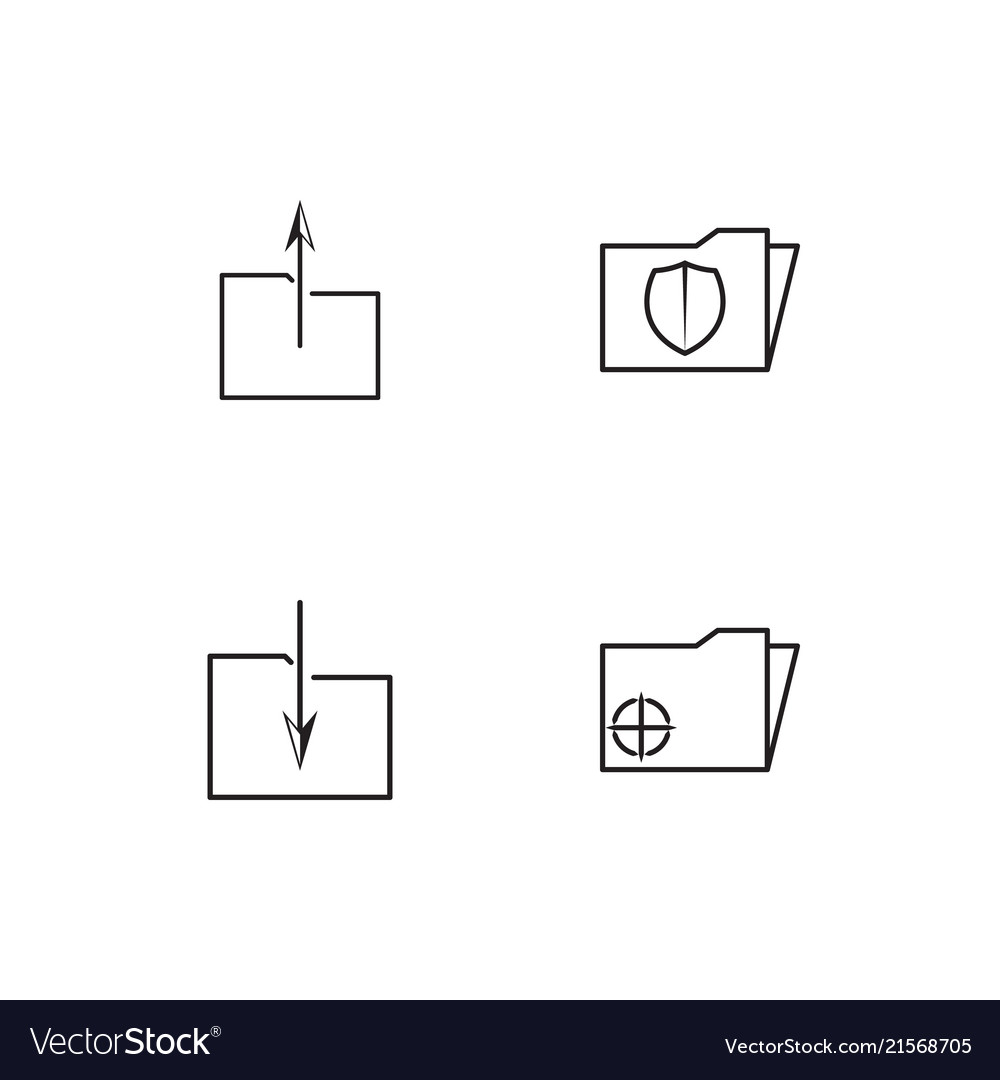 Cyber security linear icons set simple outline