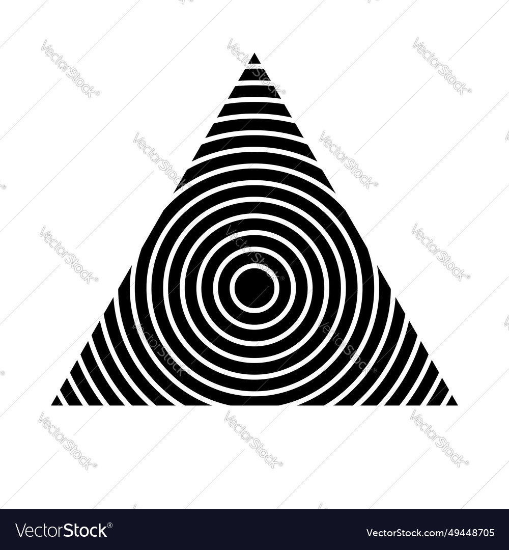 Design element in triangle shape vector image Design element in triangle shape