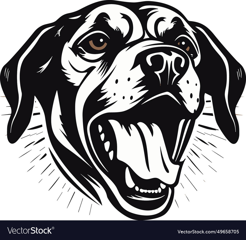 Dog head logo Royalty Free Vector Image - VectorStock