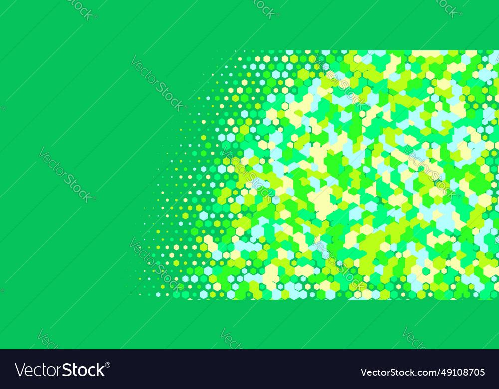 Geometric multi size hexagon with color