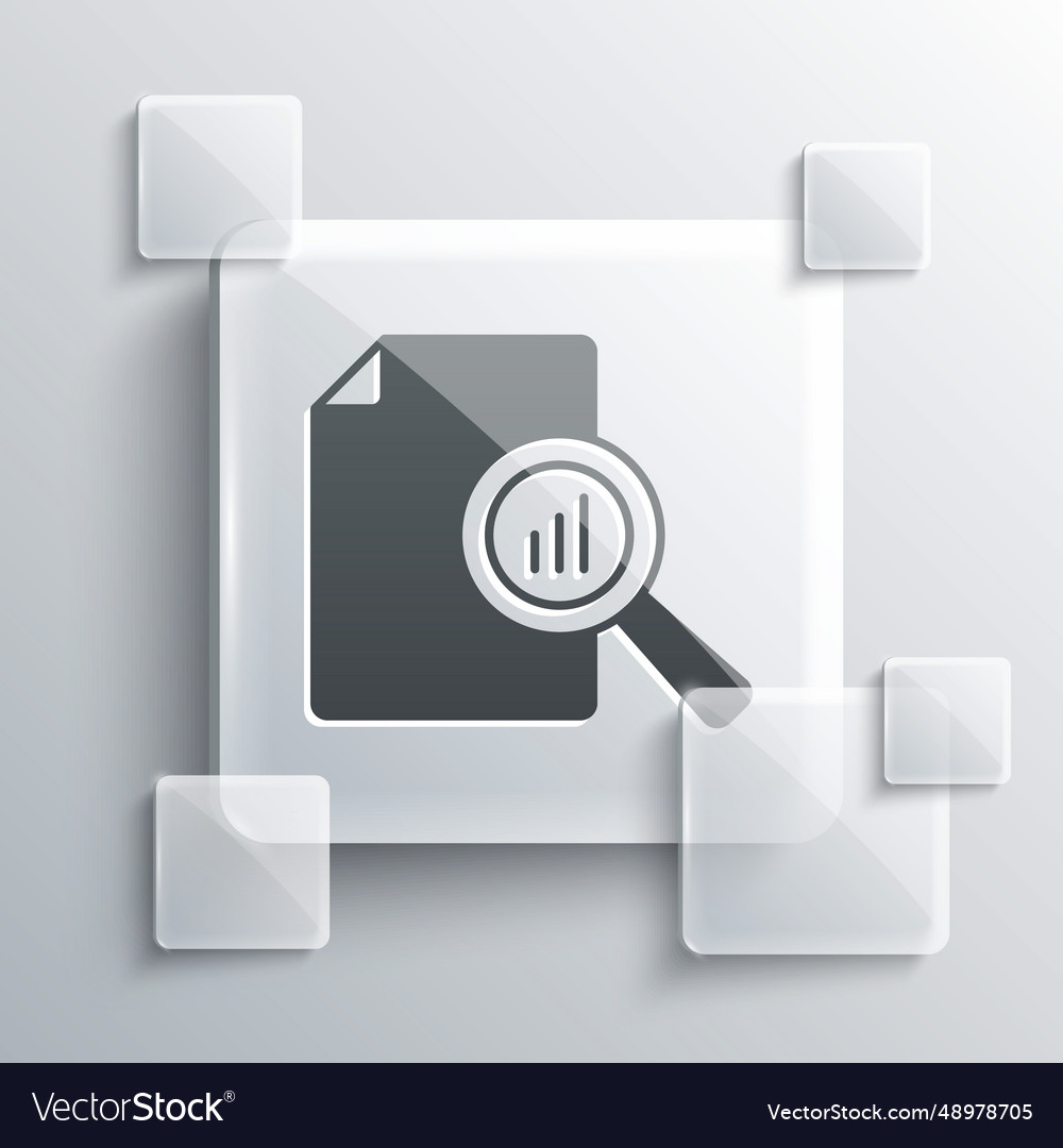 Grey document with graph chart icon isolated vector image Grey document with graph chart icon isolated