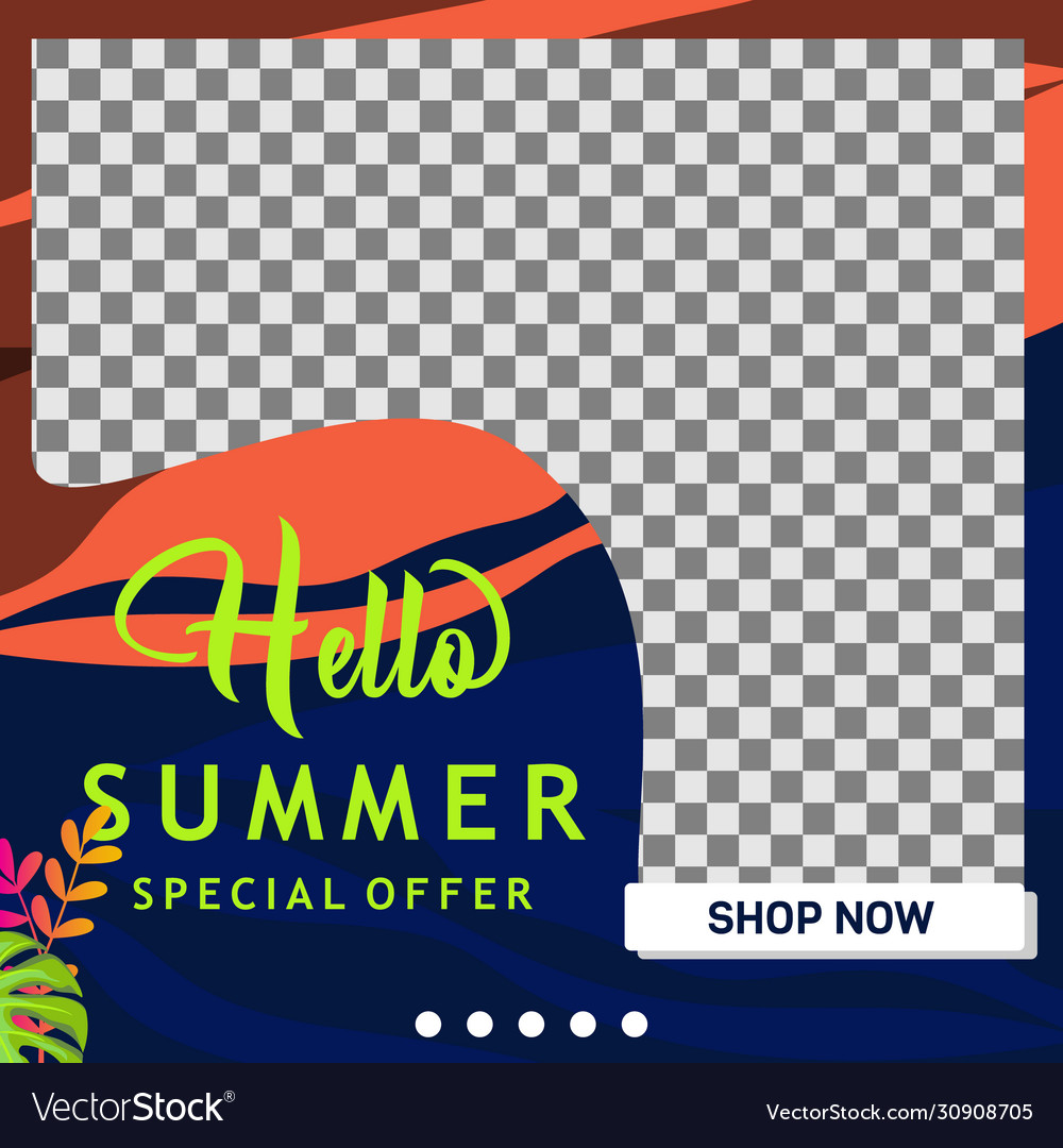 Hallo Sommer Verkauf Banner Werbung Social Media