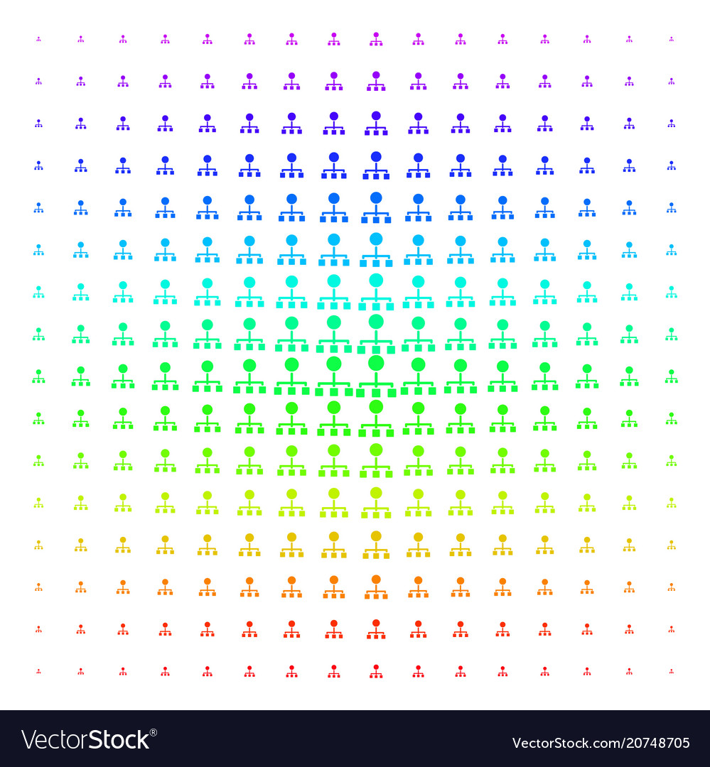 Hierarchy icon halftone spectral pattern vector image Hierarchy icon halftone spectral pattern