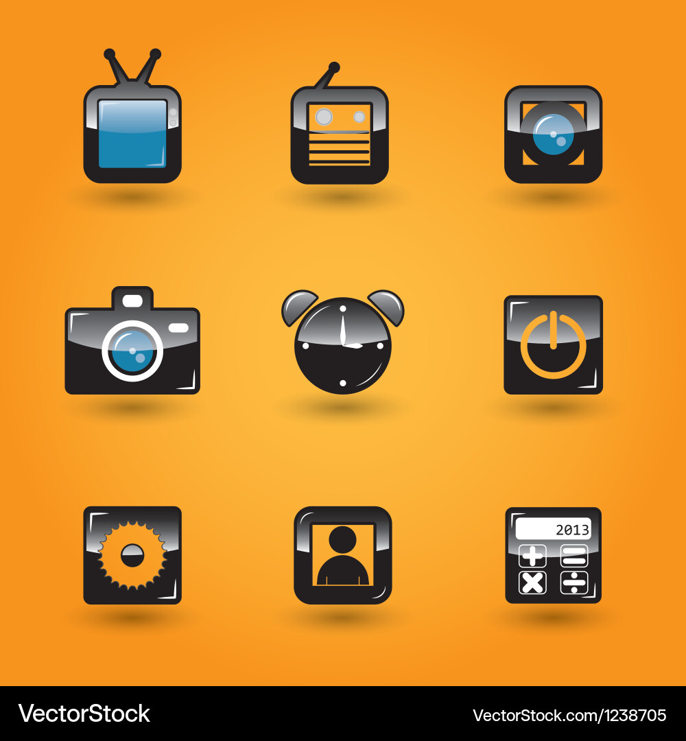 Icons set Royalty Free Vector Image - VectorStock