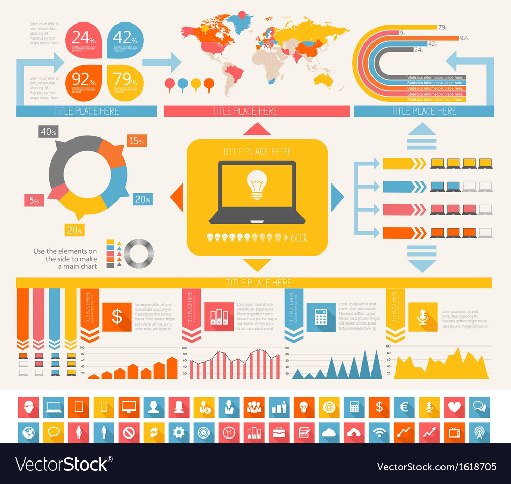 It industry infographic elements